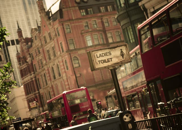 <p>Public toilets are a rare convenience in London these days </p>